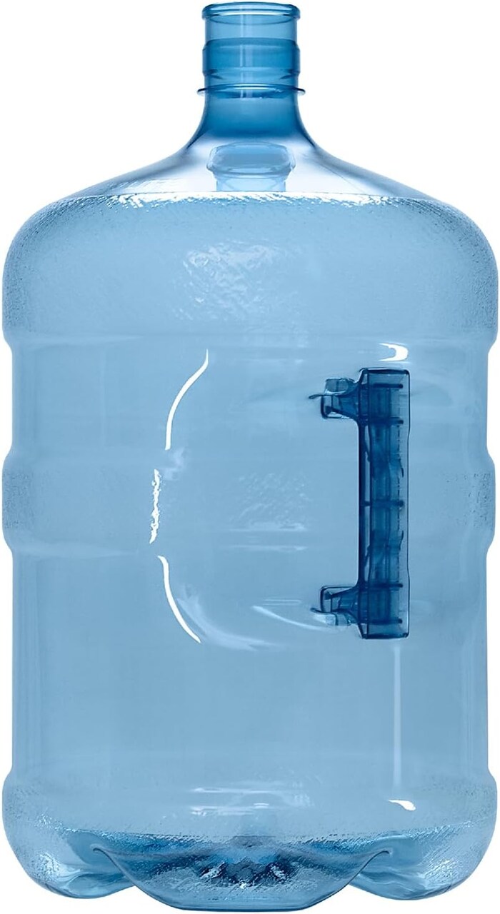 5 Gallon Plastic Crown Cap Reusable Water Bottle Container (Natural Blue)